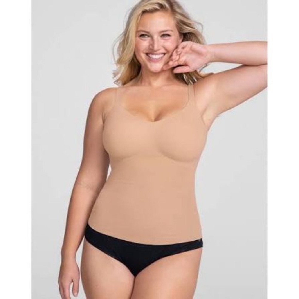 HoneyLove Tan Camisole lift wear cami top size 3X padded adjustable straps